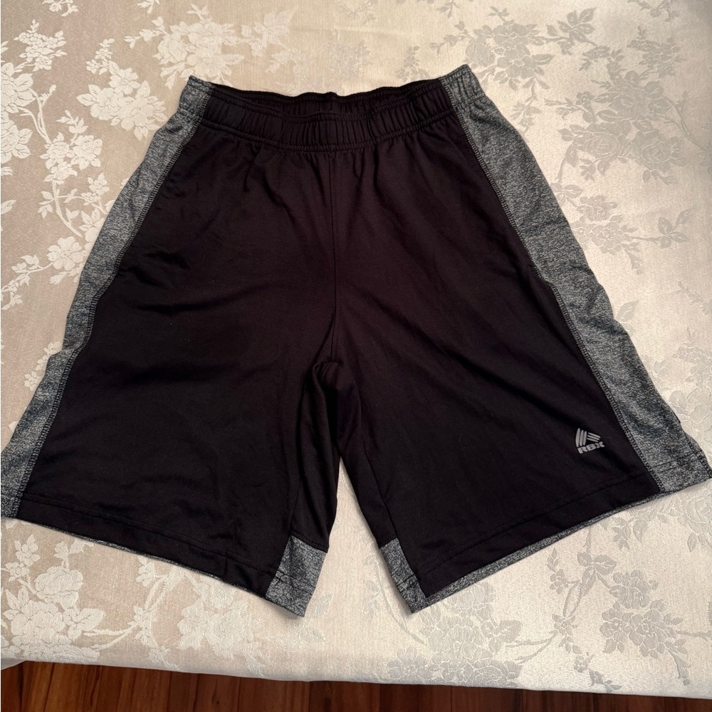 RBX Men's Athletic Shorts in Black and Gray